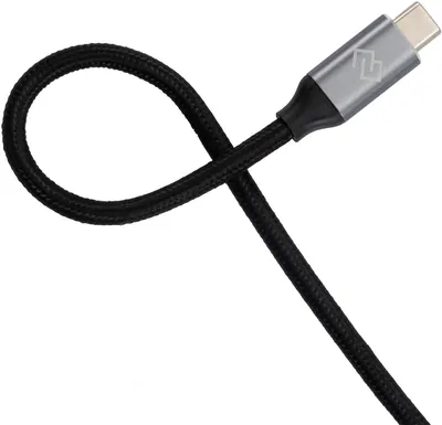 Кабель Digma USB Type-C (m) - USB Type-C (m), 2м, черный [d-type-c-usb3.2-100w-4k-2m]