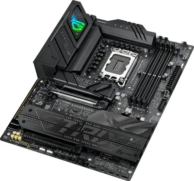 Материнская плата ASUS ROG STRIX B860-F GAMING WIFI, LGA1851, Intel B860, 4xDDR5, 4xSATA 6Gb/s, 4xM.2, 1xPCIe 5.0 x16, 1xPCIe 4.0 x16, 1xDisplayPort, 1xHDMI, 1x2.5Gb Ethernet, 6xUSB 5Gbps, 1xUSB 10Gbps, 1xUSB 20Gbps Type-C, 1xThunderbolt 4 Type-C, 2x3.5 мм, 7.1, ATX