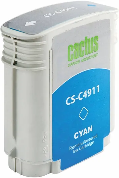 Картридж Cactus CS-C4911, голубой, для HP DesignJet 500/800C