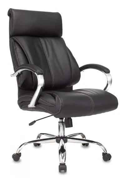 Кресло руководителя Бюрократ T-9904NSL/BLACK-PU, искусственная кожа, черный