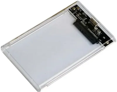 <107119> Внешний контейнер USB3.0 -> SATA 2.5", AgeStar 3UB2P4C, пластик, прозрачный [3UB2P4C]
