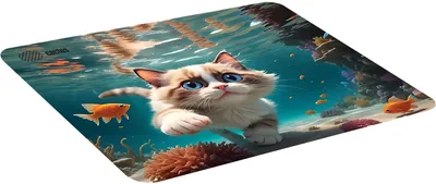 Коврик для мыши Cactus Fish Cat CS-MPC-D15M 300x250x3мм ткань резина рисунок