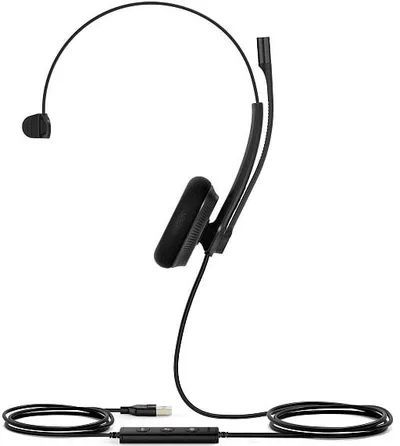 Наушники Yealink - UH34 Lite Mono UC, Моно, USB, проводной, 20Hz-20kHz, 100Hz-8kHz, цвет чёрный, UH34 LITE MONO UC