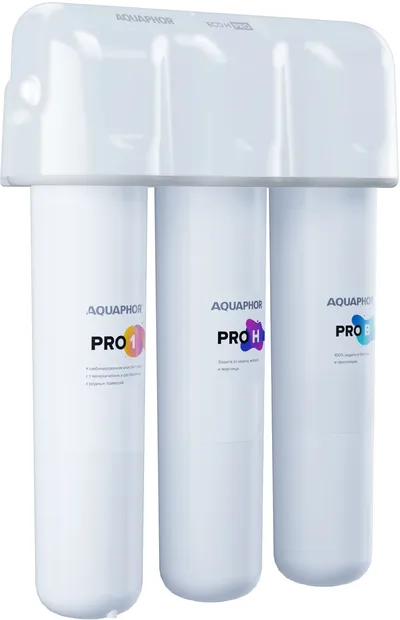 Водоочиститель Аквафор Кристалл ECO H Pro 212540, трехступенчатый, под раковину