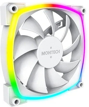 Вентилятор Montech AX120 PWM WHITE, 120мм, 4-pin PWM, ARGB
