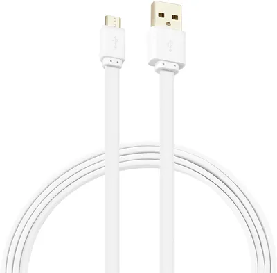 BHP MICROUSB 1M FLAT Кабель Buro  USB (m)-micro USB (m) 1м  белый  плоский