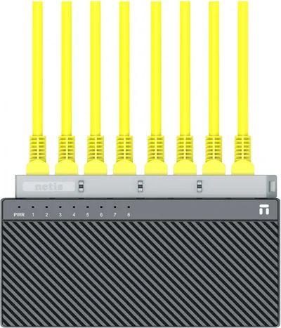 Коммутатор Неуправляемый NETIS - ST3108GC, Layer 1, 8-1GbE, настольный, серый, ST3108GC