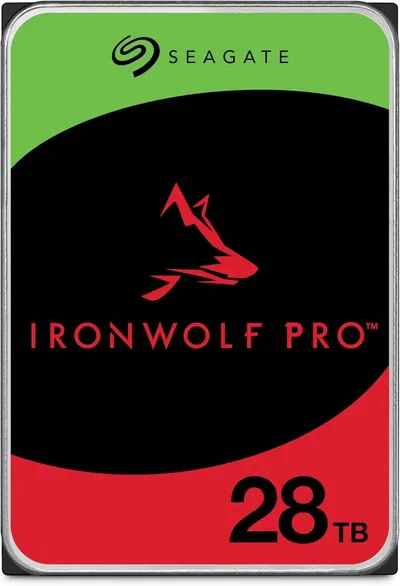 Диск HDD Seagate - IronWolf Pro, для системы хранения, SATA, 6 Гб/с, 3.5", 28 ТБ, 7200 rpm, 512MB, ST28000NT000