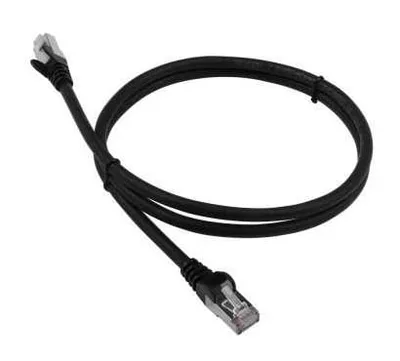 Патч-корд Lanmaster LAN-PC45/S6A-1.0-BK FTP вилка RJ-45-вилка RJ-45 кат.6А 1м чёрный LSZH (уп.:1шт)