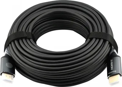 Видео кабель CACTUS - CS-HDMI-AOC-2, HDMI (M) -> HDMI (M), HDMI 2.0, 20 м, цвет чёрный, CS-HDMI-AOC-2-20
