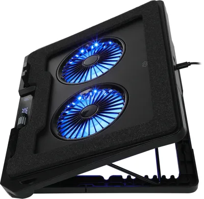 Подставка для ноутбука Digma D-NCP170-2X110RGB, 18", 2×110мм, RGB