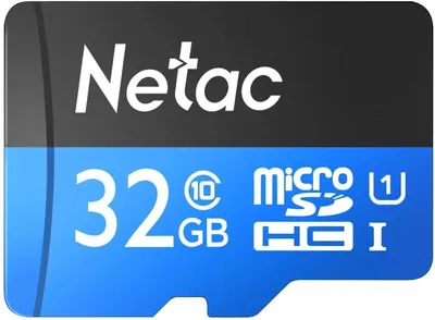 Карта памяти Netac - P500, microSDHC, read speed 80Mb/s, UHS-I Class 1, Class 10, 32GB, NT02P500STN-032G-R