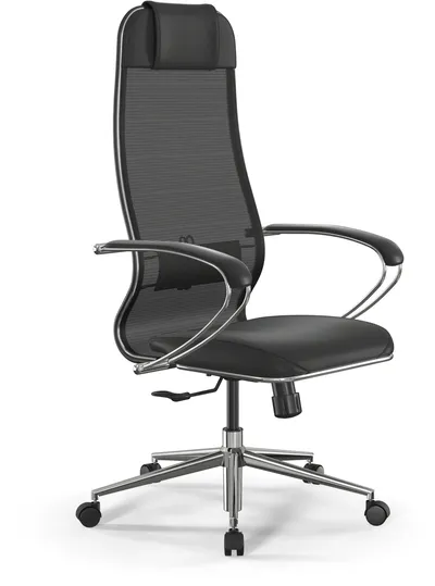 Z316737901 Кресло Метта ErgoLife Set 16 черный сиденье черный сетка с подголов. крестов.  металл  хром
