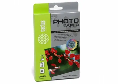 Фотобумага Cactus CS-GA620050, 10×15, 200 г/м², глянцевая, 50 л