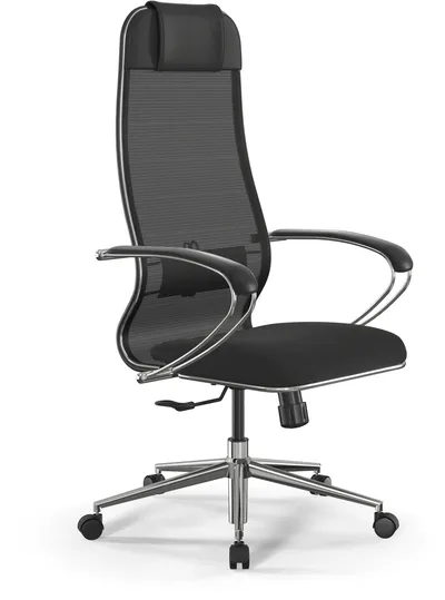 Z316737895 Кресло Метта ErgoLife Set 15 черный сиденье черный сетка с подголов.  крестов. металл хром