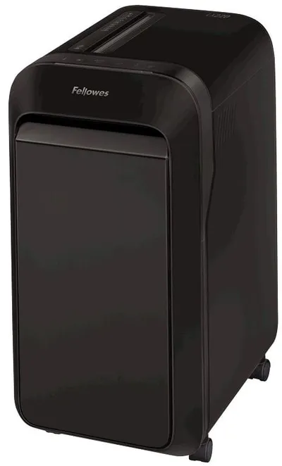 <118300> Уничтожитель бумаги Fellowes PowerShred LX220 черный (секр.P-4) фрагменты 20 лист. 30 лтр. скрепки скобы пл.карты [FS-55026]