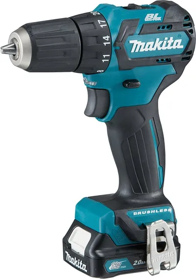 Makita DF332DWAE Дрель ак б\щет,{10.8В,2х2Ач Li-ion(слайдер),БЗП-10мм,0-450\0-1500\м,35\21Нм,1кг,чем,подсв}