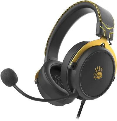 <114261> Наушники проводные A4Tech Bloody M590i (микрофон, 20-20 000 Гц, 105дБ, вирт. звук 7.1, 3.5 мм/USB) черный-лимонный [M590I SPORTS LIME]
