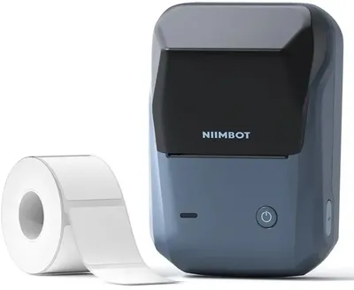 Принтер этикеток Niimbot - B1, 203 dpi, прямая термопечать, ширина носителя 20-50мм, скорость печати 50мм/с, USB, Bluetooth, цвет синий, 1746799