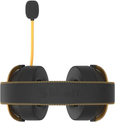 Гарнитура Bloody MR595 Renegade чёрный, беспроводная + проводная, Bluetooth/радиоканал/USB-C, до 135 ч, подсветка, съёмный микрофон