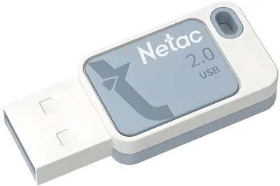 USB-флешка Netac NT03UA31N-016G-20BL, 16 ГБ, USB 2.0, выдвижная