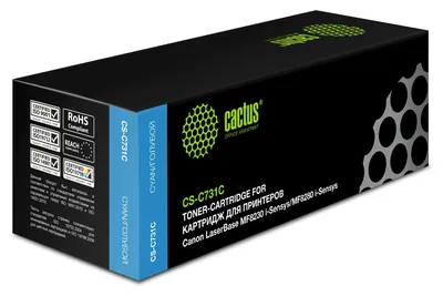 Картридж лазерный Cactus CS-C731C, голубой, 1800 стр., для Canon i-SENSYS MF8230