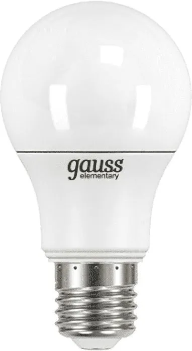 Лампа светодиодная Gauss (23227A) Elementary 7Вт цок.:E27 груша 220B 4100K  св.свеч.бел.нейт. A60 (упак.:10шт)