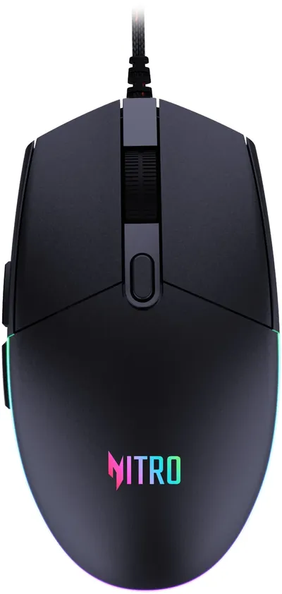 Мышь Acer - OMW400, Проводная, USB, Optical, 800 - 6400 dpi, 5 btns, gaming, цвет чёрный, ZL.MCEEE.02U