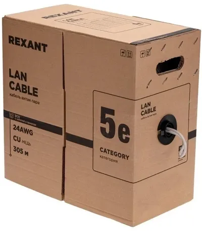 Витая пара REXANT 01-0143-R, F/UTP Cat5e PVC 305м