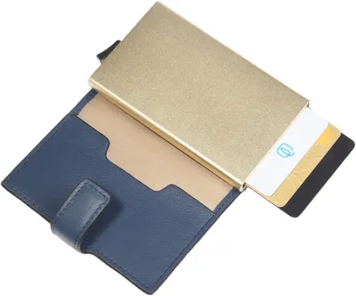 Чехол Piquadro PP5649W92R/BLU4, для кредитных карт, синий, кожа