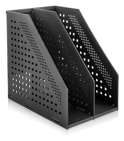 Лоток вертикальный DELI 78999BLACK, A4, 2 отделения