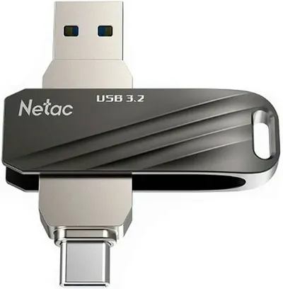 USB-флешка Netac NT03US11C-064G-32BK, 64GB, USB 3.0/USB-C