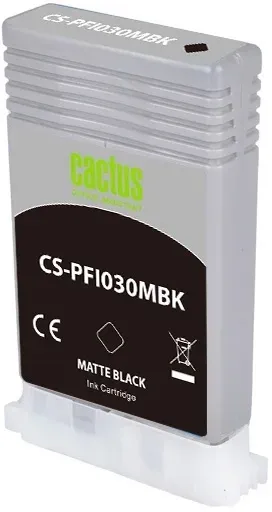 Картридж струйный Cactus CS-PFI030MBK, черный матовый, 55 мл, для Canon imagePROGRAF TA/TM