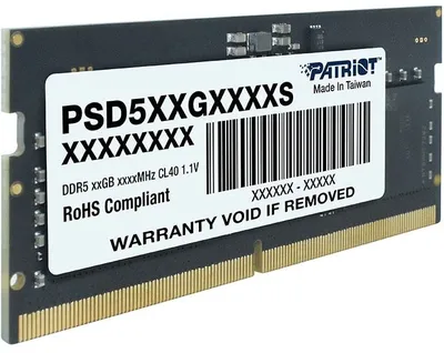 Оперативная память Patriot PSD516G480081S, 16ГБ, DDR5, 4800MHz, SO-DIMM