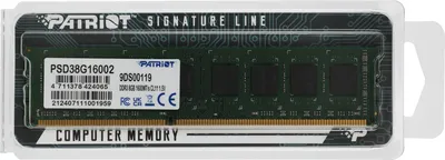 Оперативная память Patriot PSD38G16002, 8ГБ DDR3 1600MHz DIMM CL11
