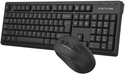 Клавиатура + мышь A4Tech Fstyler FG1200S клав:черный мышь:черный USB беспроводная Multimedia