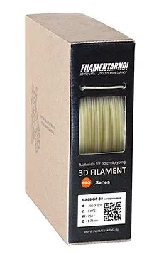 Пластик Filamentarno для 3D-принтераPA66 GF-30 натуральный 750 г, 1,75 мм,