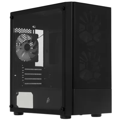Корпус 1stPlayer X4-M-BK-2F1P-1F1, mATX, TG, 3×LED fans