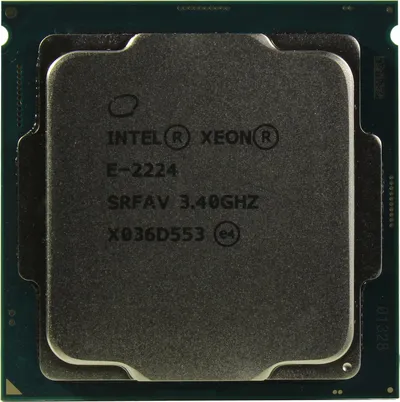 Процессор Intel, Xeon E-2224, 3400МГц, 4C/4T, LGA 1151v2, 8MB, TDP-71Вт, Oem, CM8068404174707
