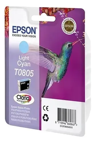 Картридж EPSON C13T08054011/C13T08054010 T0805 светло-ligh-blue, стандартной емкости P50/PX660