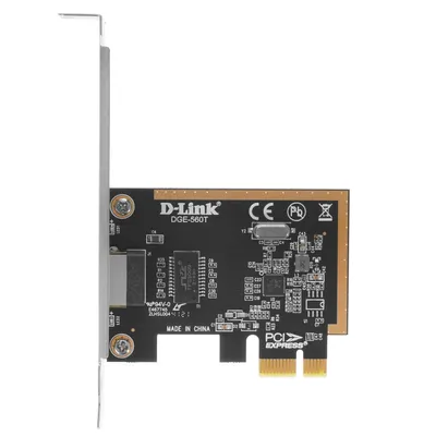 (Отсутствует оригинальная упаковка товара) Сетевая карта D-Link DGE-560T Сетевой PCI Express адаптер с 1 портом 10/100/1000Base-T (низкопрофильное крепление в комплекте)