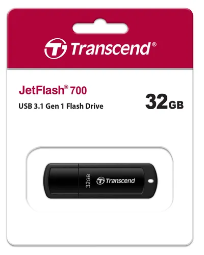 Флешка USB Transcend Jetflash 700 (TS32GJF700), 32Gb, USB 3.0, R/W 70/20, черный