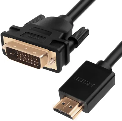 Greenconnect Кабель HDMI-DVI 3.0m черный, OD7.3mm, 28/28 AWG, позолоченные контакты, 19pin AM / 24+1M AM double link, GCR-HD2DVI1-3.0m, тройной экран