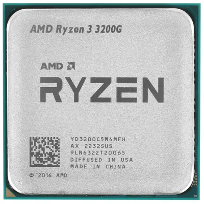 Центральный Процессор AMD RYZEN 3 3200G OEM (Picasso, 12nm, C4/T4/GPU8, Base 3,60GHz, Turbo 4,00GHz, Vega 8, L3 4Mb, TDP 65W, SAM4) (YD3200C5M4MFH)