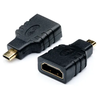 Переходник ATCOM - AT6090, microHDMI (M) -> HDMI (F), HDMI 2.0, цвет чёрный, AT6090
