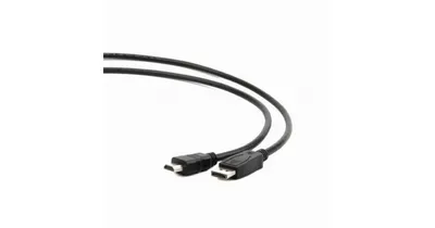 Cablexpert Кабель DisplayPort->HDMI, 5м, 20M/19M, черный, экран, пакет (CC-DP-HDMI-5M)