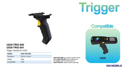 Пистолетная рукоятка M3 Mobile US20-TRIG-S00