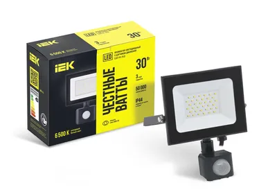 Прожектор IEK LPDO602-30-65-K02, LED, 30Вт, 6500K, IP54, с датчиком движения