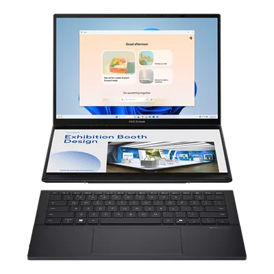 Ноутубук ASUS Zenbook Duo UX8406CA-QL460X Intel Core Ultra 7 255H/DDR5 16GB/512GB SSD/Intel Arc Graphics 14" FHD (1920 x 1200) OLED 16:10,WiFi 7+BT 5.4/Win11 PRO/Inkwell Gray/Stylus+Sleeve/1.65 kg