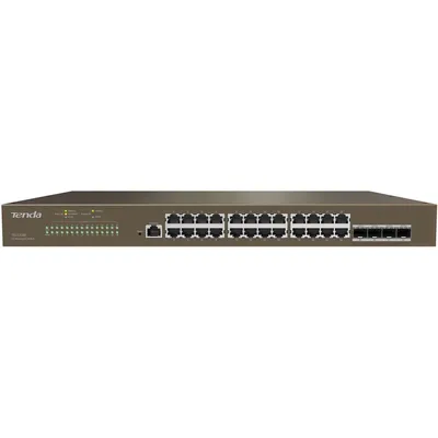Коммутатор Управляемый TENDA - IP-COM G5328F, Layer 3, 24-1GbE, 4-SFP, SNMP, telnet, Web, в стойку, G5328F